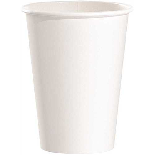 12 oz. Poly Paper Hot Cup, White