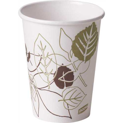DIXIE 2342PATH 12 oz. Pathways Disposable Hot Paper Cup (1,000 Hot Cups per Case)