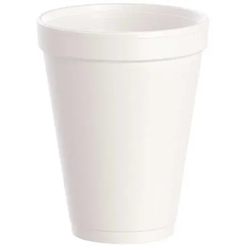 DART 12J12 J Cup 12 oz. White Insulated Disposable Foam Cup - pack of 1000