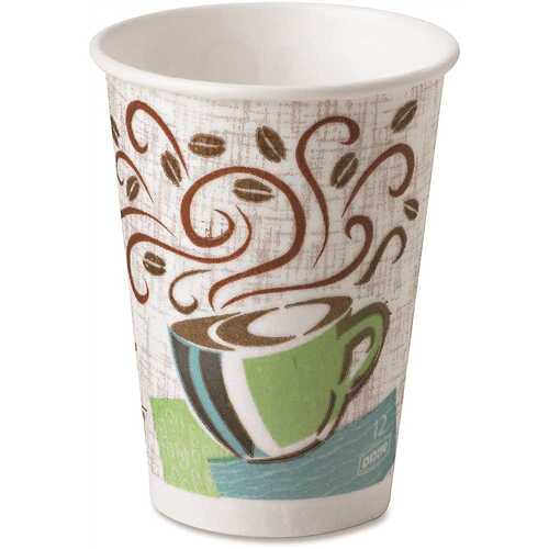 Perfectouch 12 oz. Coffee Haze Insulated Hot Paper Cup (500 Disposable Cups per Case)