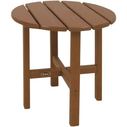 Trex Outdoor Furniture TXRST18TH Cape Cod 18 in. Tree House Round Plastic Outdoor Patio Side Table