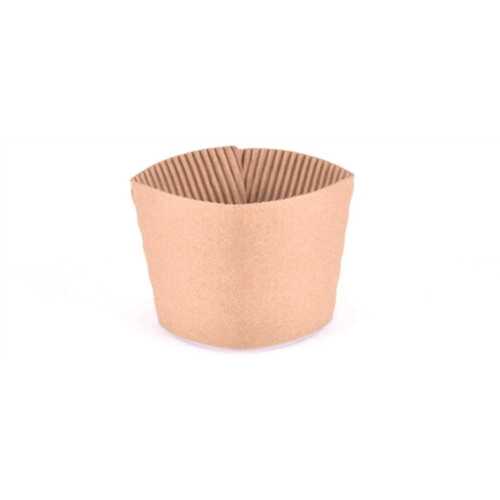 Medium Kraft Disposable Cardboard Hot Cup Sleeve fits 10-24-oz Beverage Sleeves Cups