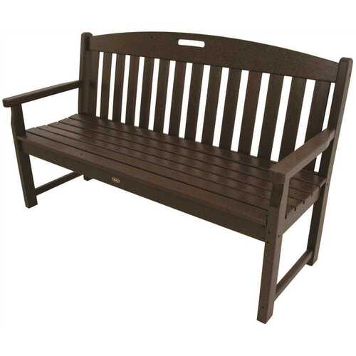 Yacht Club 60 in. Vintage Lantern Plastic Patio Bench