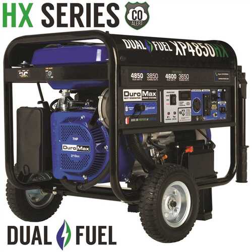 4,850/3,850W Electric Start Gasoline/Propane Portable Generator