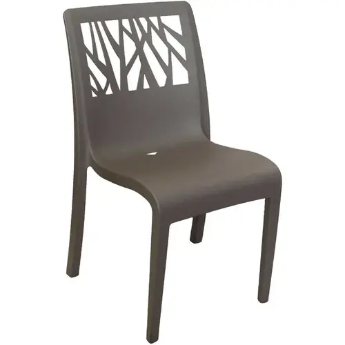 Vegetal Charcoal Stacking Outdoor Dining Side Chair