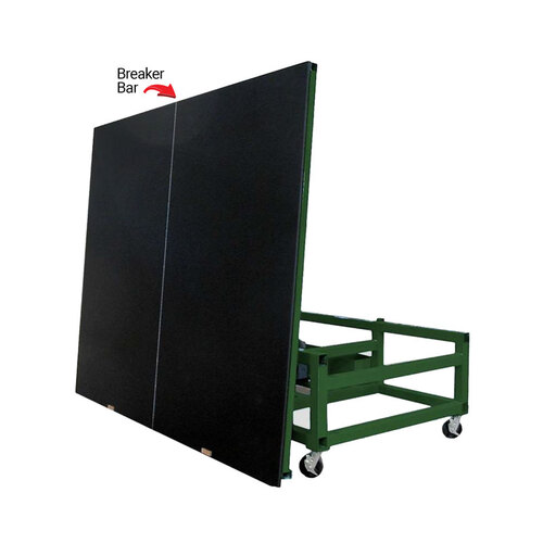 FHC CBT2504 FHC 8' x 12' Counterbalance TiltTop Carpeted Glass Cutting