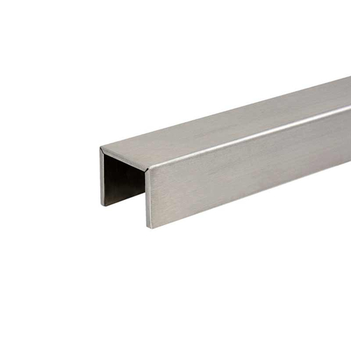 V-Cut 11 Gauge Cap Rail - 1-5/16" x 1-5/16" x 1-5/16" - Brushed Stainless