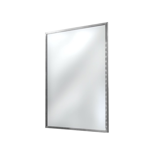 FHC ATM1824 Anti-Theft Framed Mirror 18" x 24" - Brushed Stainless