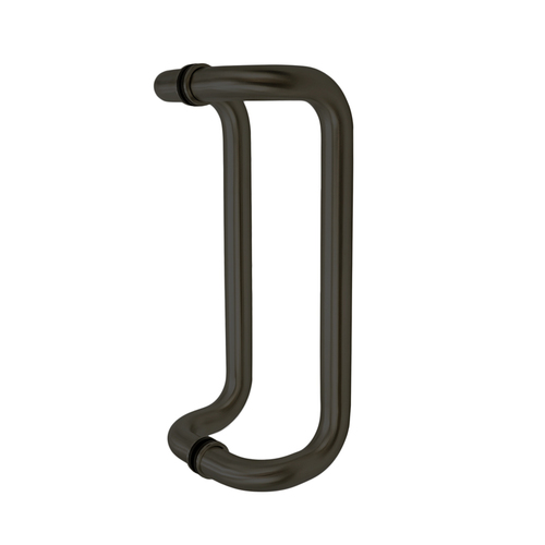 12" Offset Pull - 1" Diameter Back-to-Back Pull Handles - Dark Bronze