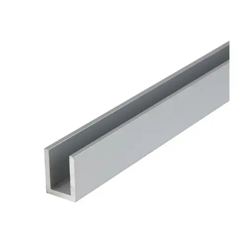 3/4" x 1" Deep U-Channel Satin Anodized 234" Length