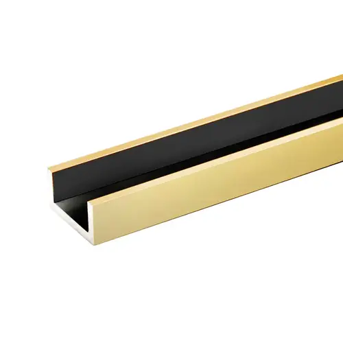 1" x 1/2" U-Channel - Polished Brass  24" Length - pack of 25