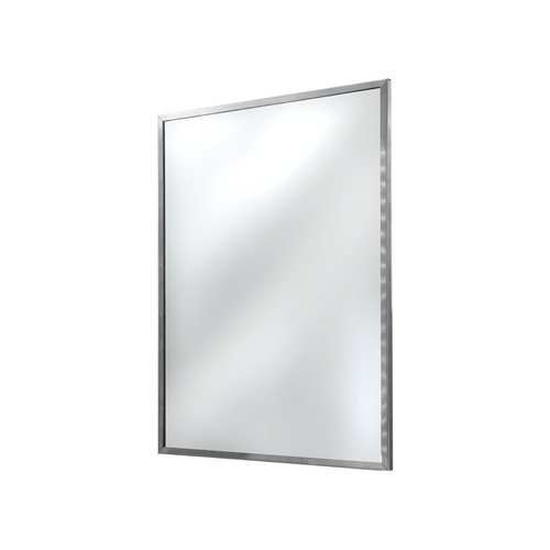 FHC ATM2430 Anti-Theft Framed Mirror 24" x 30" - Brushed Stainless