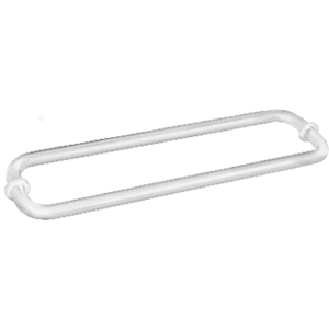 CRL SDTB12X12W White Finish 12" Back-to-Back Towel Bars for Glass