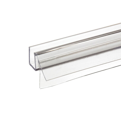 FHC CPBW38 FHC Clear Premium Bottom Wipe With Drip Rail & Offset Flexible Fin for 3/8" Glass - 95" Long
