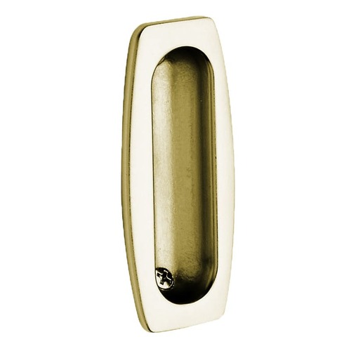 Flush Pull Satin Brass With Brown Finish