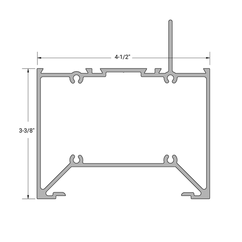 FHC 6949AA Aluminum 4-1/2" High Base Sill/Horizontal - 24'-1" Length - Dark Bronze Anodized