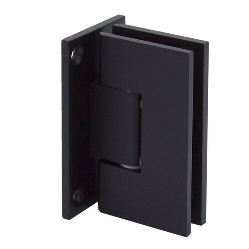 Venice Square 5 Degree Positive Close Wall Mount Hinge Full Back Plate - Matte Black