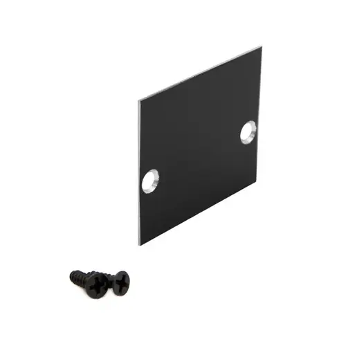 End Cap for WD2 Series Narrow 1/2" Header/U-Channel - Matte Black