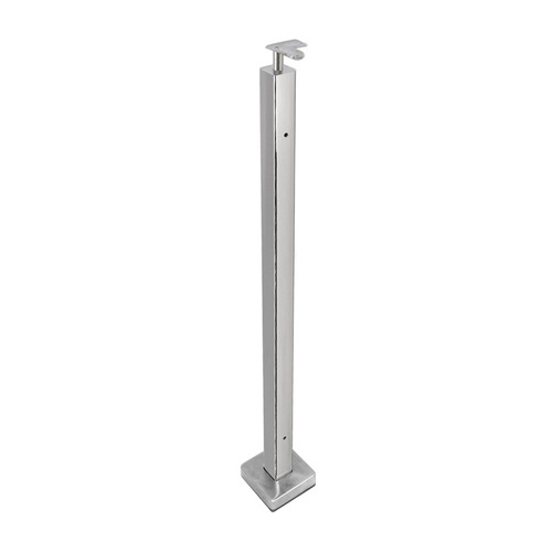 FHC F2942PS FHC F2 Series Guardrail Post 2" Square Profile 90 Degree - Corner Post - Polished Stainless