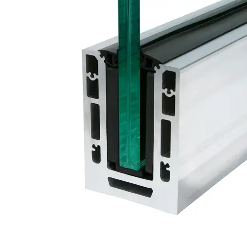 Achieve Base Shoe 240" Length Fascia Mount Drilled 12" C.T.C. Mill Aluminum 11/16" Laminated Glass