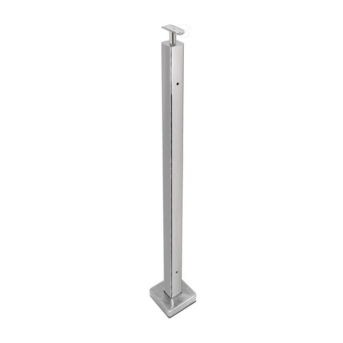 FHC F2E42PS F2 Series Guardrail Post 2" Square Profile - End Post - Polished Stainless