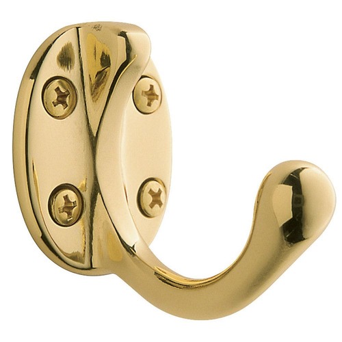 Costume Hook Unlacquered Brass Finish