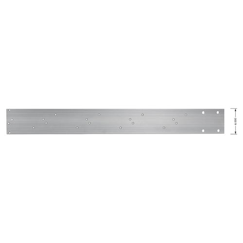 FHC A06X36ARM 6" x 36" Right Hand Prepped Outrigger 1/4" Thick Aluminum for Airfoil Blade - Mill Finish