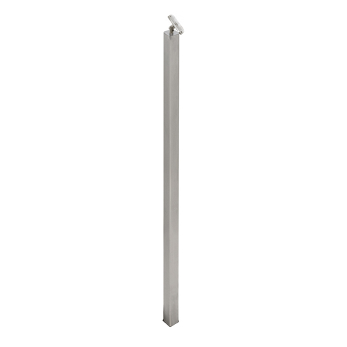 FHC F254SBS F2 Series Guardrail Post 2" Square Profile 54" Tall Blank Post with Swivel Saddle - Brushed Stainless