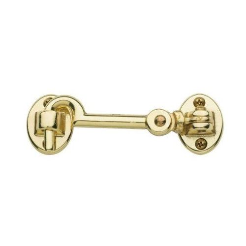 3-1/2" Swivel Cabin Door Hook Lifetime Brass Finish