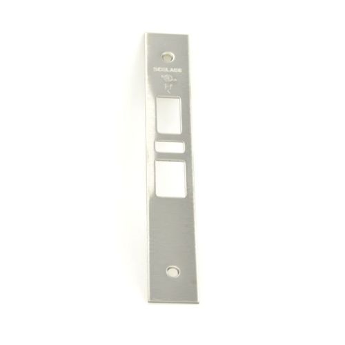 L Mortise Lock Armor Front, Satin Chrome