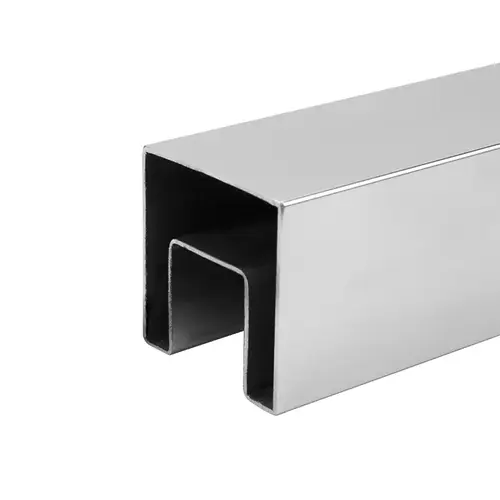 Roll Formed Cap Rail 2" Square - Polished Stainless