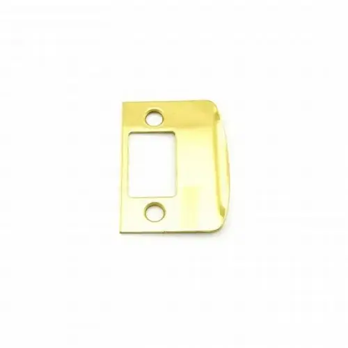 Square Full Lip Strike Plate from the D100 Collection Bright Brass