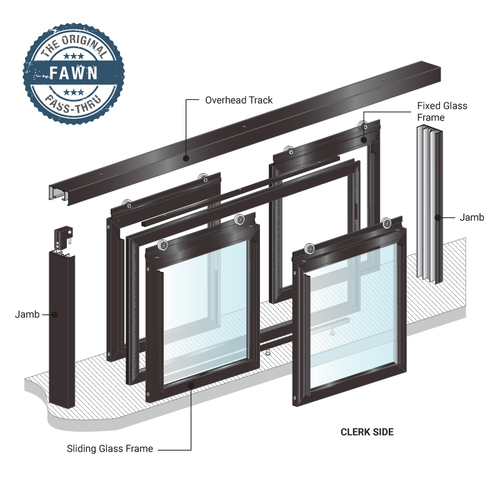 FHC 0D1026DUC Fawn Horizontal Sliding Pass-Thru Assembly XOX With ...