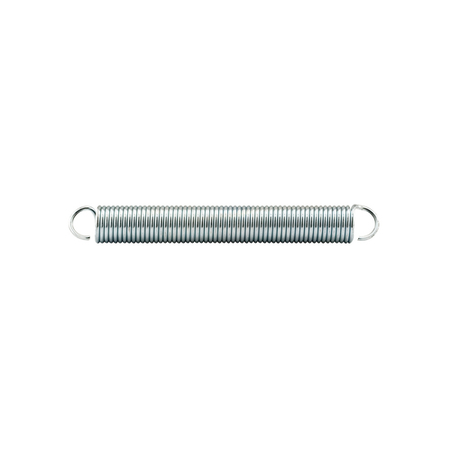 Extension Spring - Spring Steel Construction - Nickel-Plated Finish - 0.148 Ga x 1-1/4" x 10" - Single Loop Open - pack of 1