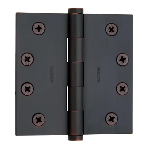 4" x 4" Mortise Square Hinge Non-Removable Pin Venetian Bronze Finish