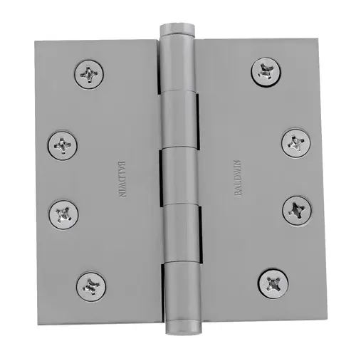 Square Corner Hinge, Satin Chrome