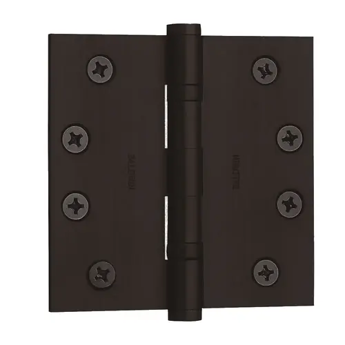 4" x 4" Ball Bearing Mortise Square Hinge Non-Removable Pin Venetian Bronze Finish