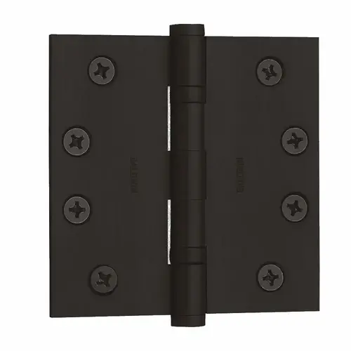 4" x 4" Ball Bearing Mortise Square Hinge Non-Removable Pin Oil Rubbed Bronze Finish