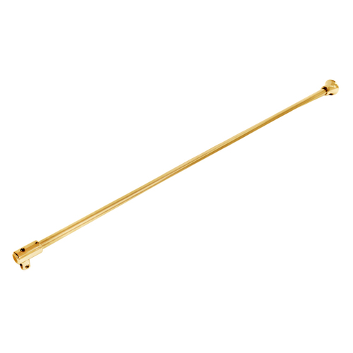 FHC SBK1WSB Support Bar 39" Long Fixed Panel Wall-to-Glass for 3/8" to 1/2" Glass - Satin Brass