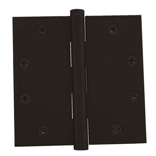 4-1/2" x 4-1/2" Mortise Square Hinge Non-Removable Pin Venetian Bronze Finish