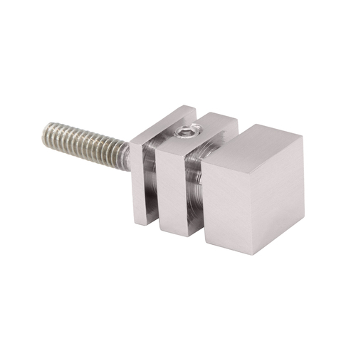 FHC Single Sided Square Knob for Towel Bars - 1/4" -20 Thread - Brushed Nickel