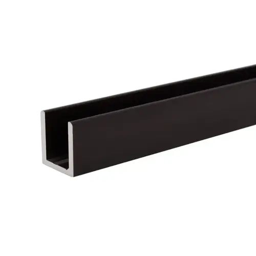 Classic U-Channel - 1/2" Glass - Oil Rubbed Bronze  18" Length