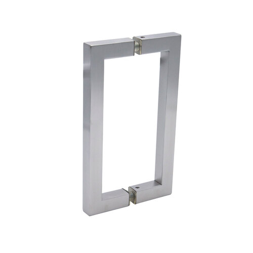 FHC PHSQ8X8BN 8" Center-to-Center Square Pull - Brushed Nickel