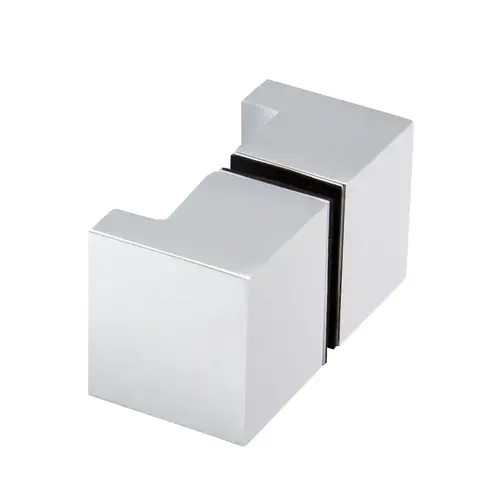 Square Back-to-Back Shower Knob Finger Pull - Polished Chrome