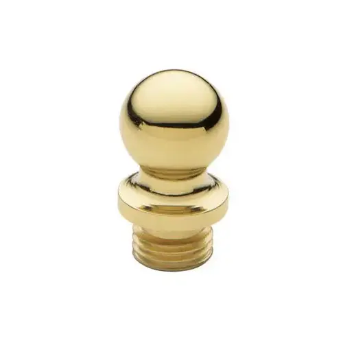 Ball Tip Finial, Lifetime PVD Polished Brass