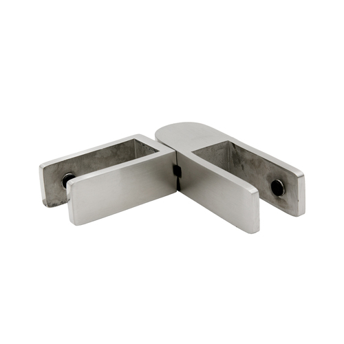 FHC SCA23BS FHC Stabilizing Glass Clamp Adjustable Glass-to-Glass 11/16"-13/16" Glass - Brushed Stainless
