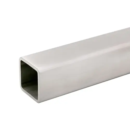 2" Square Pipe Rail 240" Lengths - Brushed Stainless