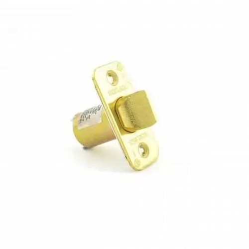 A Series Radius Corner Spring Latch with 2-3/8" Backset with 1" Face Bright Brass Finish