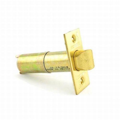 A Series Square Corner Spring Latch with 3-3/4" Backset with 1-1/8" Face Bright Brass Finish