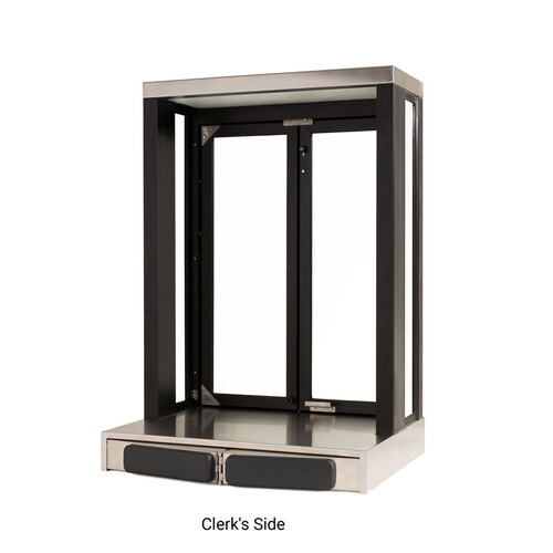 FHC QSPW516B FHC Projected Semi-Automatic Bi-Fold Window - 20" x 32" - Dark Black/Bronze Anodized